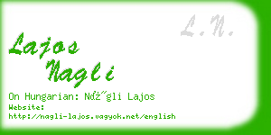 lajos nagli business card